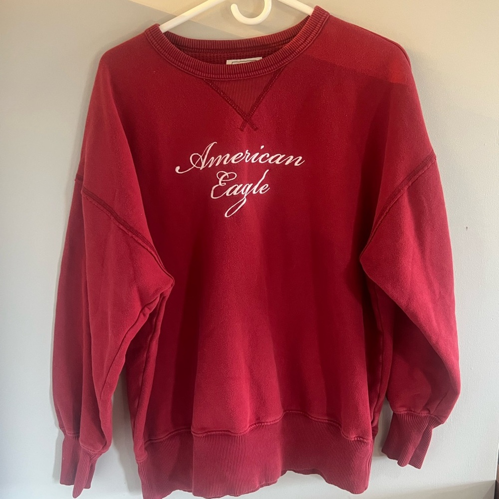 Oversized American Eagle Red Sweatshirt